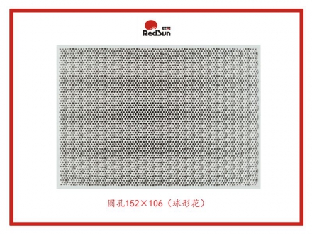 152-106-多孔陶瓷板-烧烤炉用-球形花-圆孔